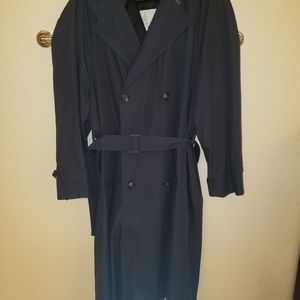 Men's London Fog Black Trench Coat 40R